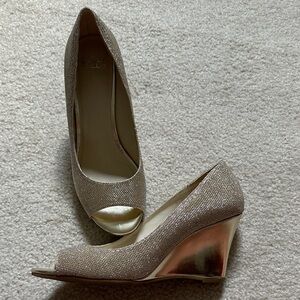 Elegant Peep-Toe Wedge Shoes